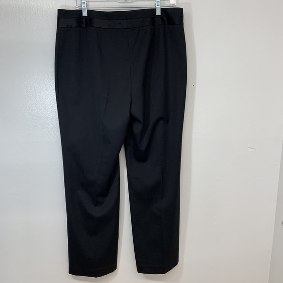 Talbots Heritage  Black Trouser Pants Wool Blend  14P Straight Capsule Classic - Picture 5 of 13